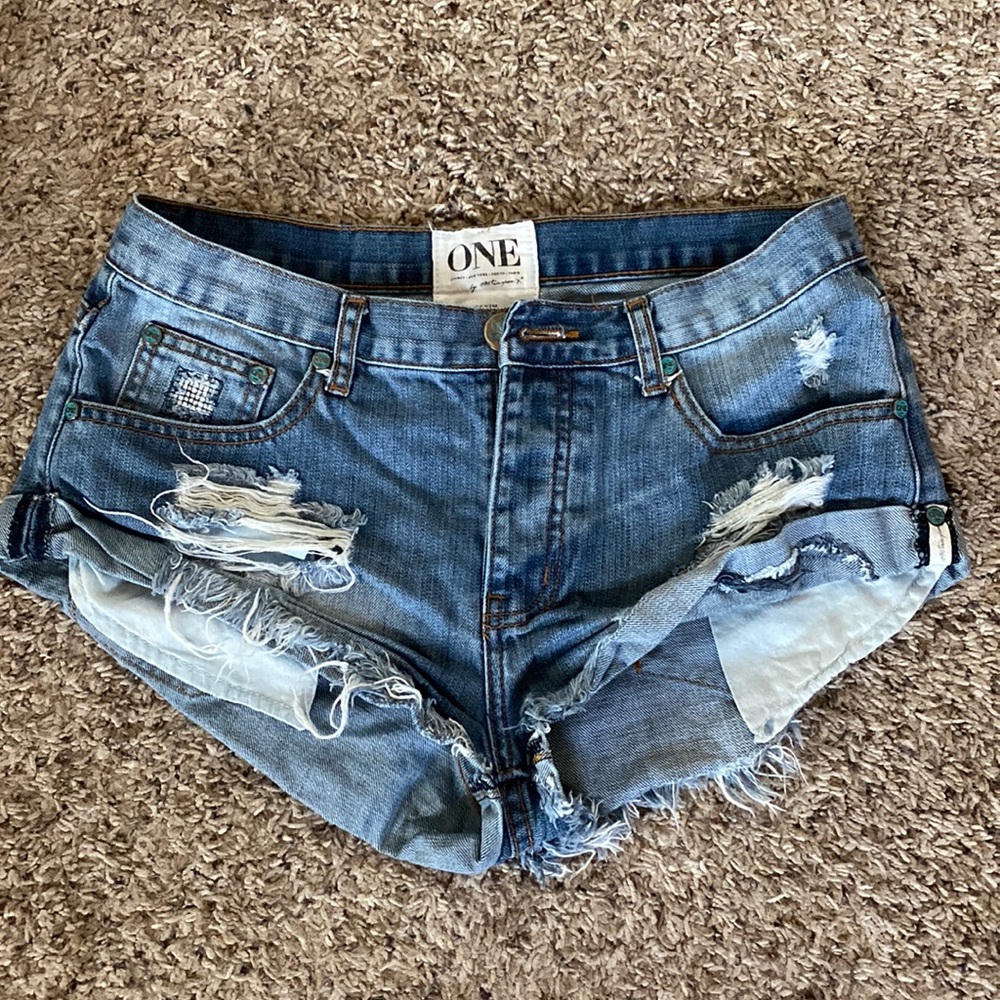 One teaspoon denim bandit shorts